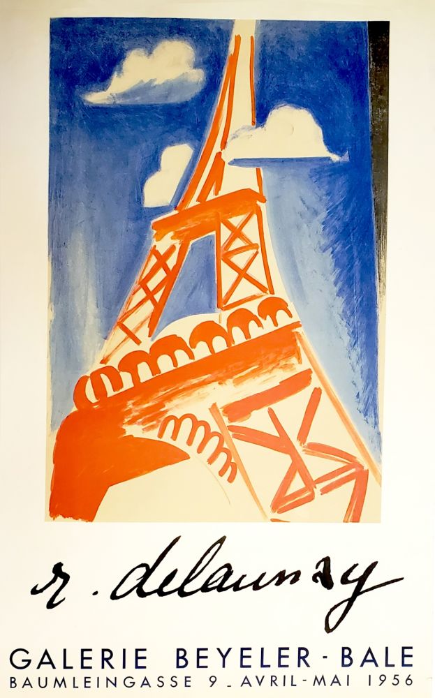 Lithographie Delaunay - Tours Eiffel