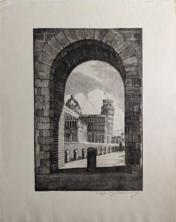 Gravure Bonanno - Tower of Pisa