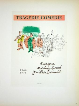 Lithographie Dufy - Tragedie Comédie 1956