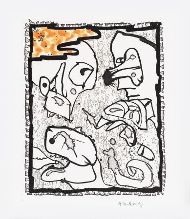 Linogravure Alechinsky - Traité des excitants modernes 01