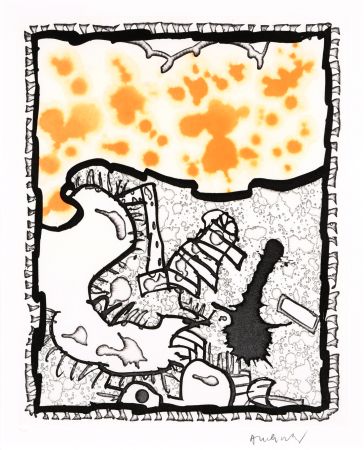 Linogravure Alechinsky - Traité des excitants modernes 04