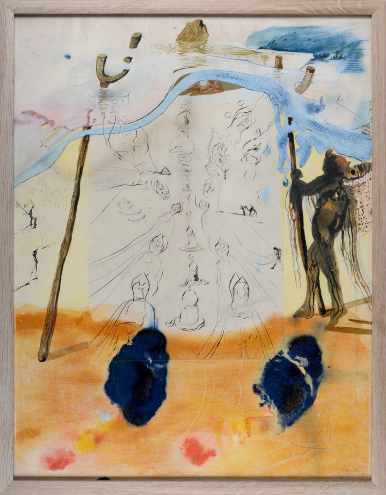 Lithographie Dali - Transmission des traditions, 1974