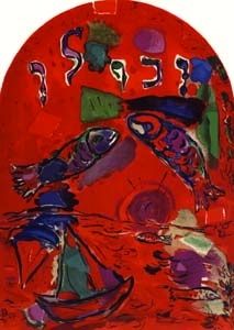 Lithographie Chagall - Tribu de Zabulon