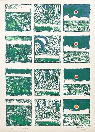 Lithographie Alechinsky - Trois quarts de veille
