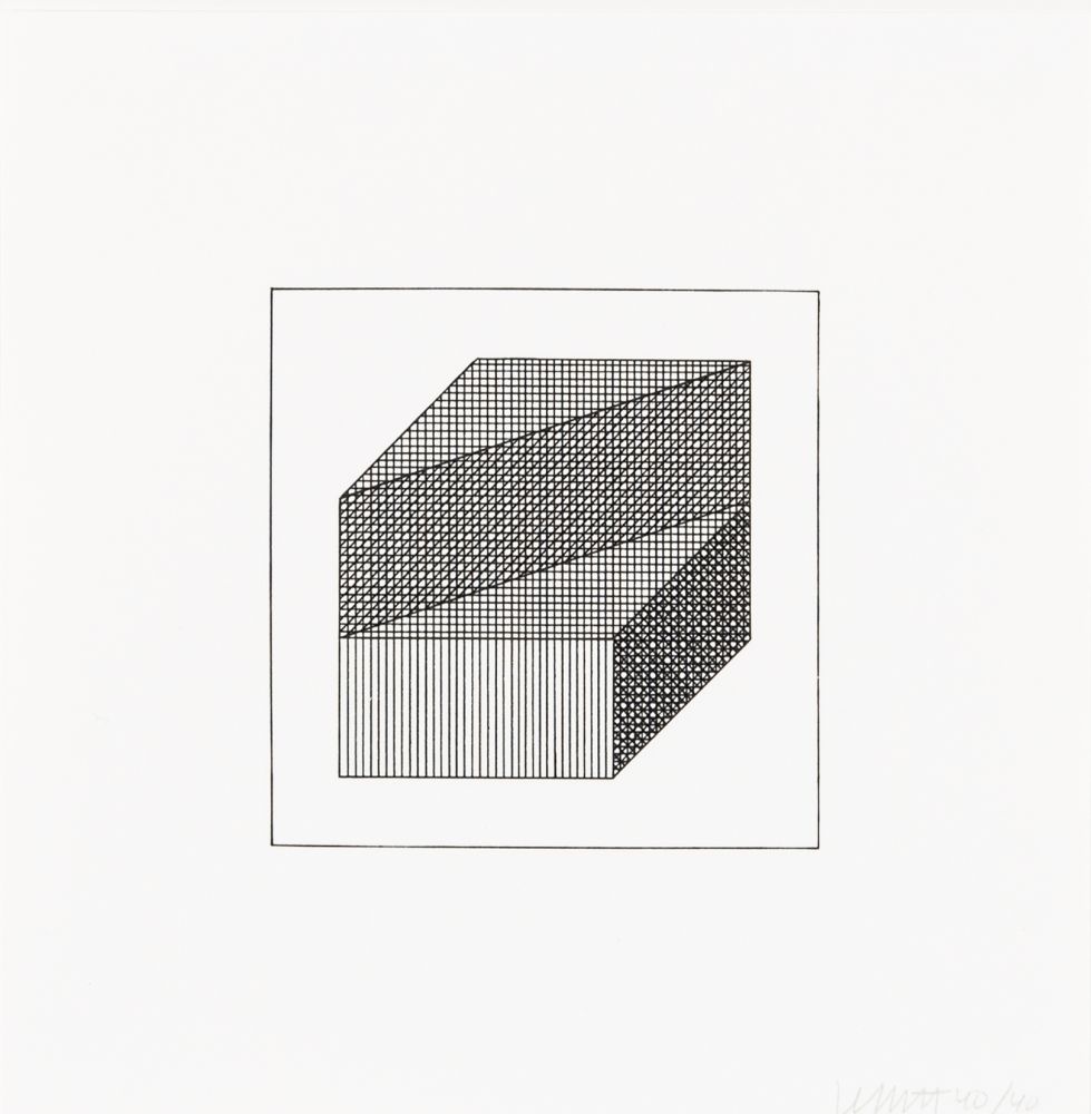 Sérigraphie Lewitt - Twelve Forms Derived From a Cube 08