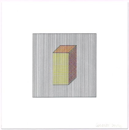 Sérigraphie Lewitt - Twelve Forms Derived from a Cube (Set of 48) (2)