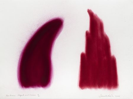 Pochoir Nash - Two Forms, Magenta and Crimson	