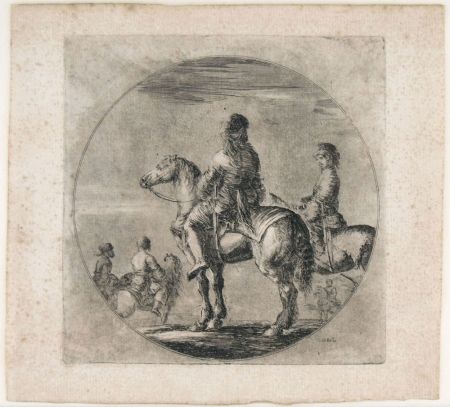 Gravure Della Bella - TWO POLISH HORSEMEN