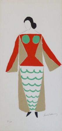 Lithographie Delaunay - Tzara - Le Coeur à Gaz