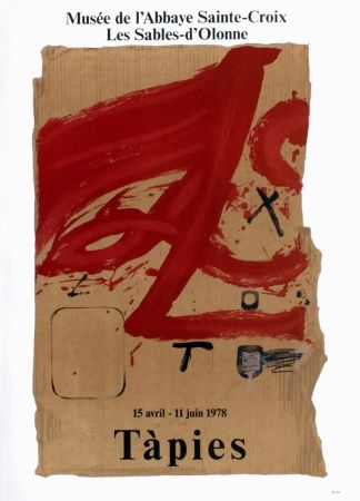 Affiche Tàpies - TÀPIES 78. Affiche pour une exposition à l'Abbaye de Sainte Croix.