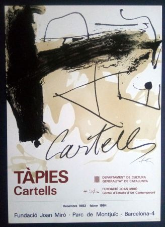 Affiche Tàpies - TÀPIES CARTELLS - FUNDACIÓ MIRÓ 1983