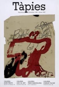 Affiche Tàpies - Tàpies. Barcelona Novembre 1986 - Gener 1987