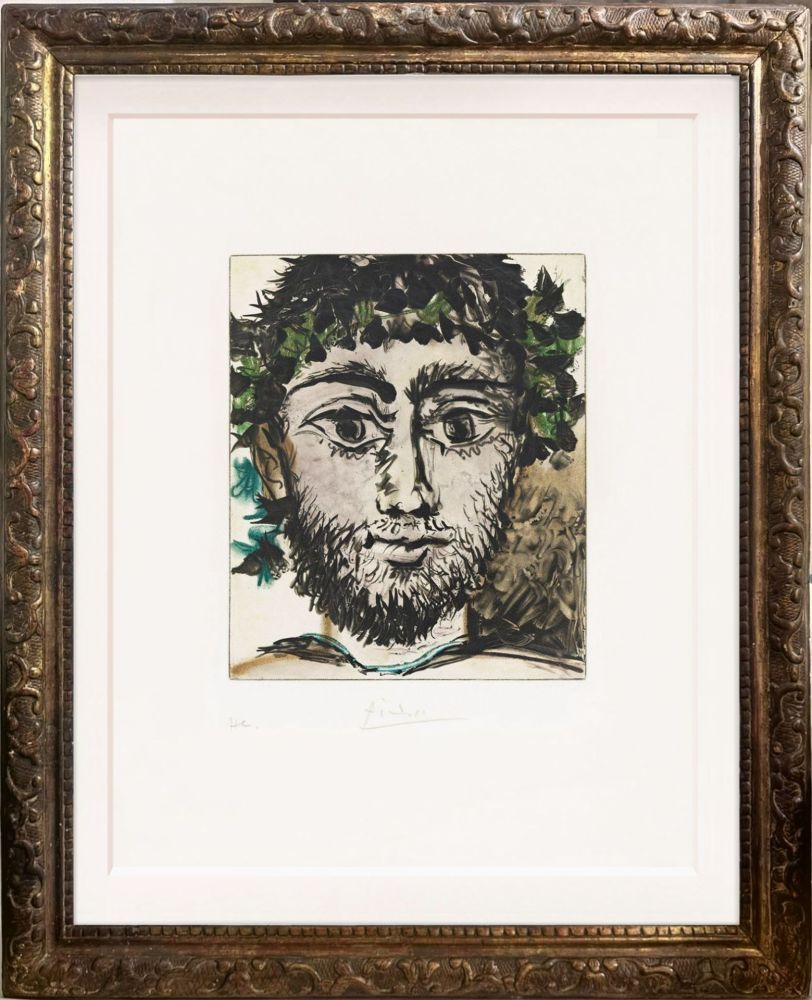 Aquatinte Picasso - Tête de faune (after)