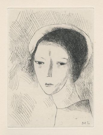 Gravure Laurencin - Tête de jeune fille