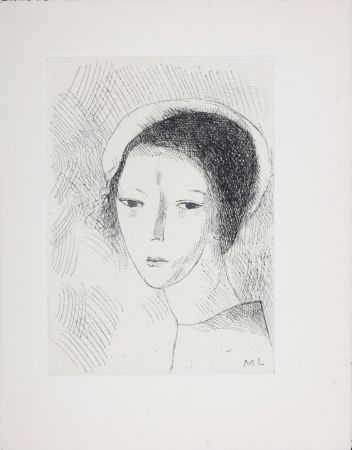 Gravure Laurencin - Tête de jeune fille, 1947