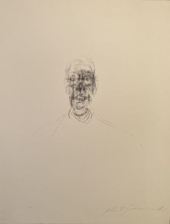 Lithographie Giacometti - Tête d'homme III