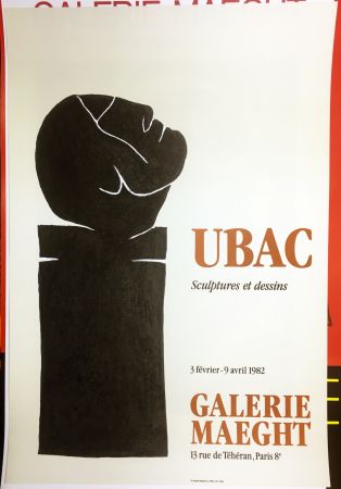 Affiche Ubac - UBAC 82. Sculptures et dessins. 