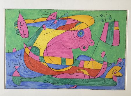 Lithographie Miró - UBU Roi (plate 13)