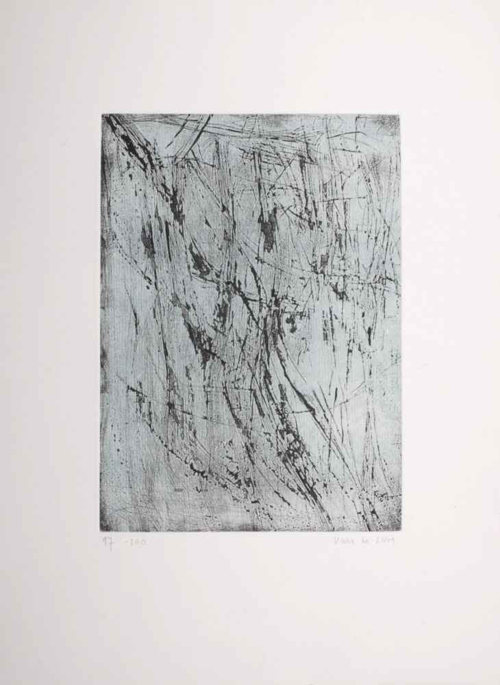 Gravure Vieira Da Silva - Un été de sel,  1989 - Hand-signed & numbered
