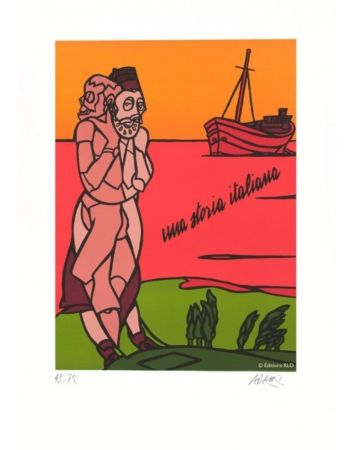 Lithographie Adami - UNA STORIA ITALIANA