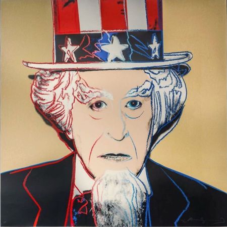 Sérigraphie Warhol - Uncle Sam, from Myths