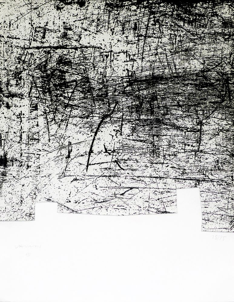 Eau-Forte Et Aquatinte Chillida - Une helene de vent ou fumee II