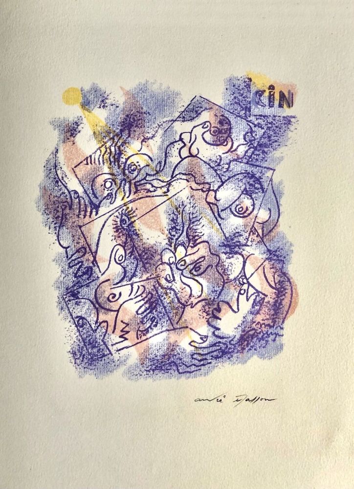 Lithographie Masson - Une étoile de craie