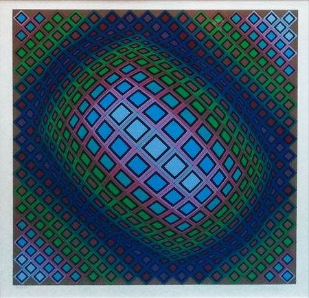 Sérigraphie Vasarely - UNKNOWN TITLE
