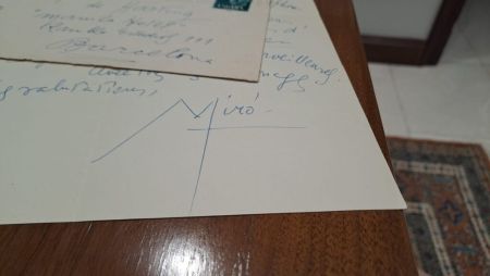 Aucune Technique Miró - Unpublished autograph letter from Joan Miró, with artistic signature (plus original envelope)