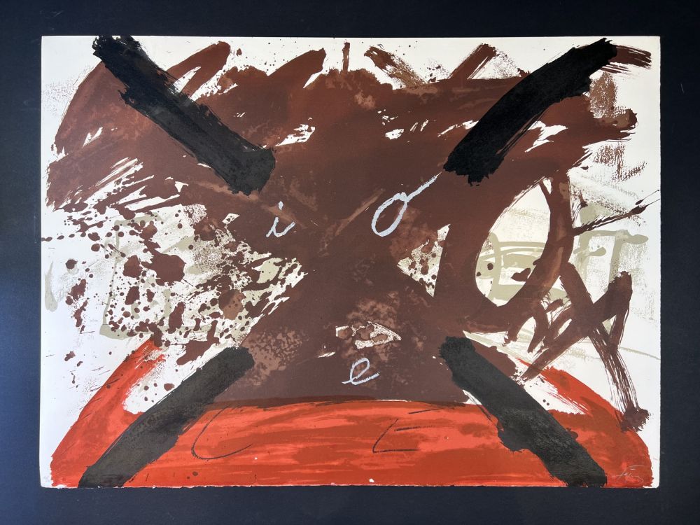 Lithographie Tàpies - Untitled