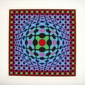 Sérigraphie Vasarely - Untitled