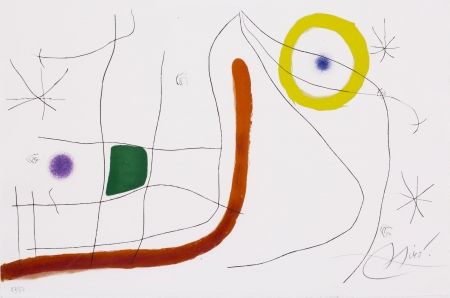 Lithographie Miró - Untitled