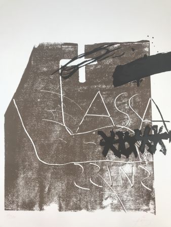 Lithographie Tàpies - Untitled 