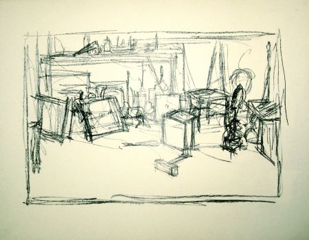 Lithographie Giacometti - Untitled