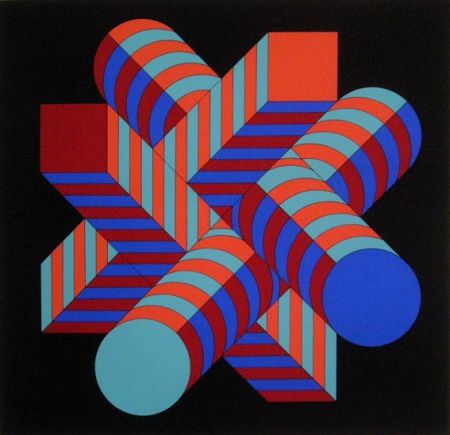 Sérigraphie Vasarely - Untitled