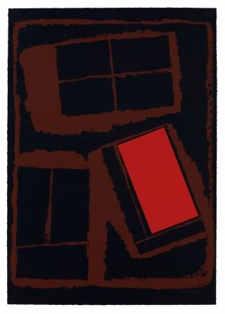 Sérigraphie Nevelson - Untitled - hand-signed Silk-screen on hand-made paper 