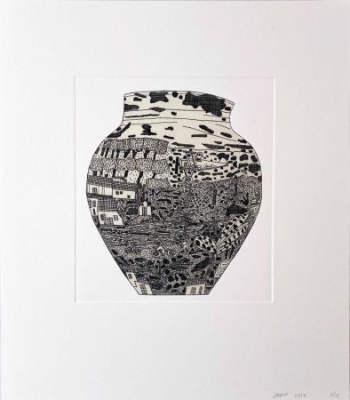 Gravure Wood - Untitled (2) from 8 Pots