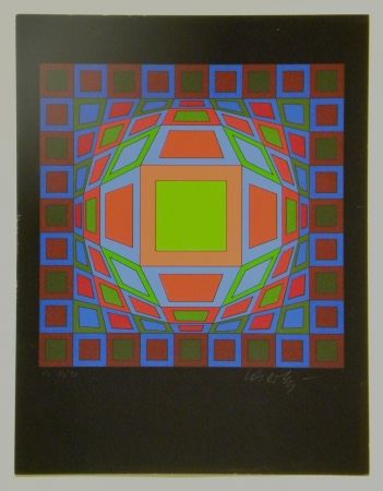 Sérigraphie Vasarely - Untitled #4