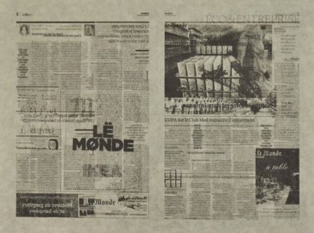 Lithographie Kassay - Untitled 6/7 (Le Monde)