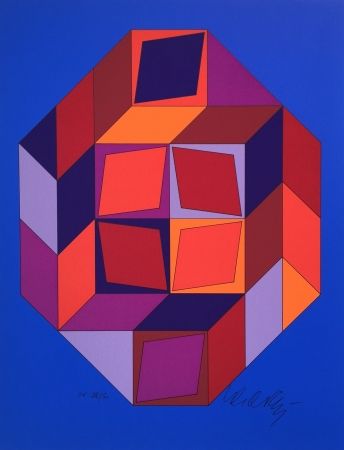 Sérigraphie Vasarely - Untitled #7