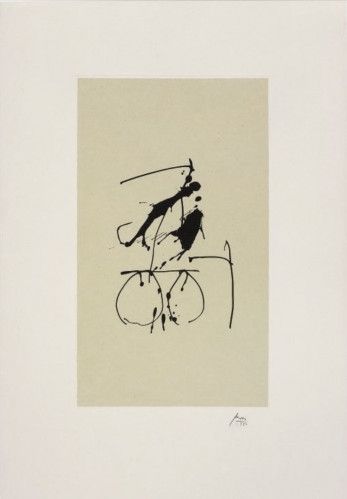 Lithographie Motherwell - Untitled B423 (from Octavio Paz suit)