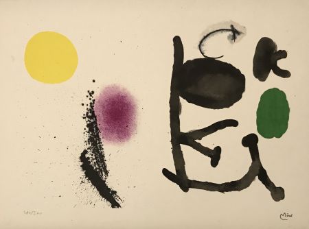 Lithographie Miró - Untitled (Composition)