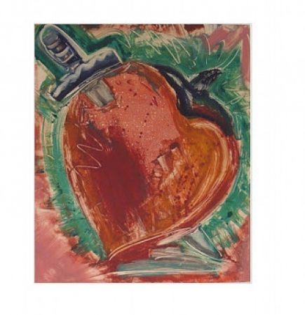 Monotype Flores - Untitled, Daggar in Heart
