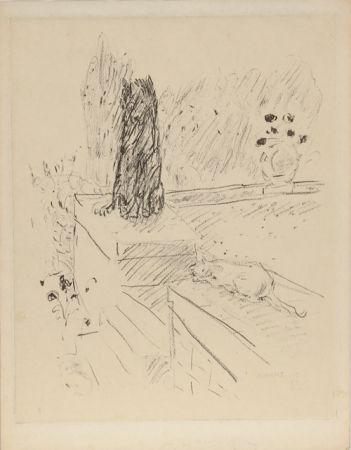 Eau-Forte Bonnard - Untitled (Dog and Cat)