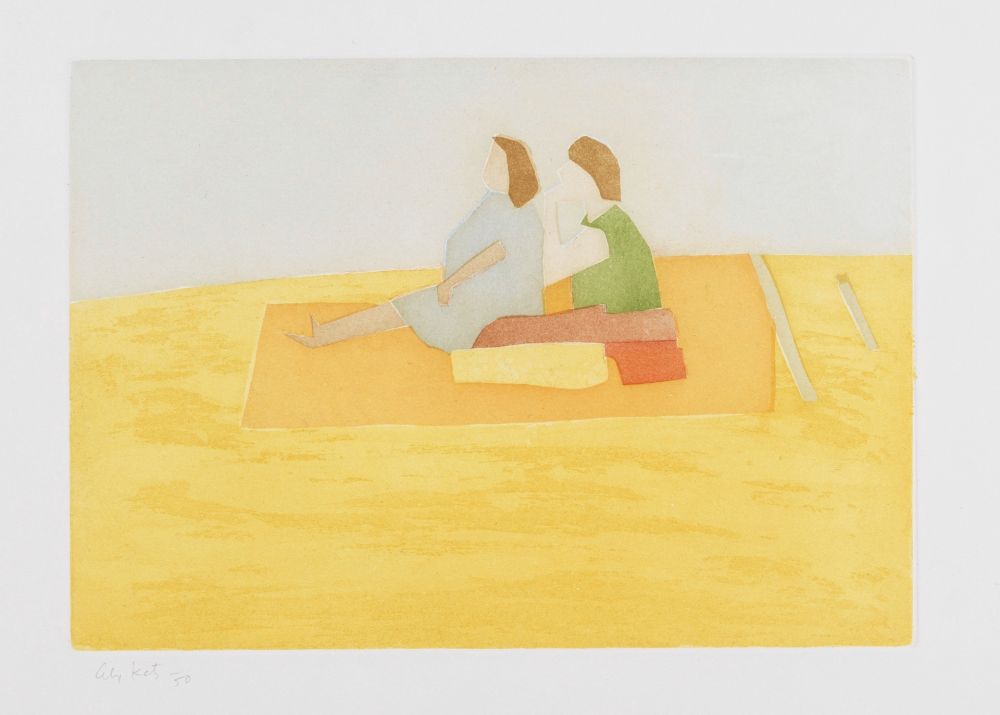 Aquatinte Katz - Untitled (Flying Carpet)