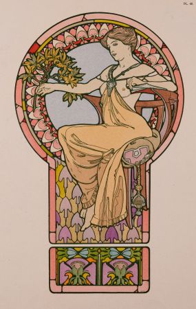 Lithographie Mucha - Untitled from Documents Decoratifs