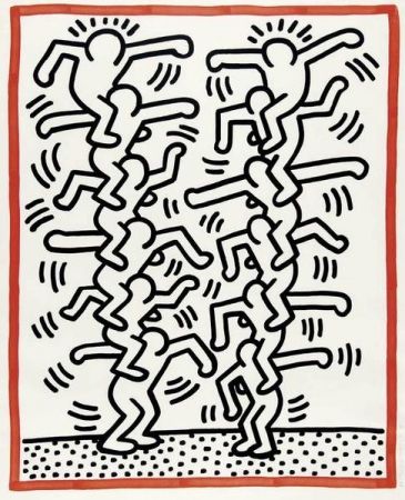 Lithographie Haring - Untitled, from 
