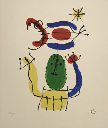 Lithographie Miró - Untitled (Green Head)