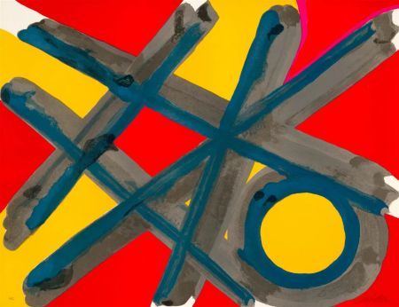 Lithographie Calder - Untitled (Grid and Circle), ca.