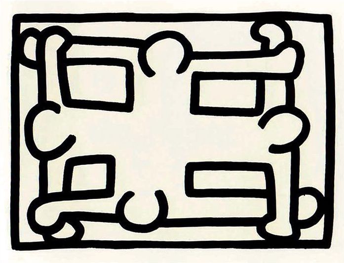 Aucune Technique Haring - Untitled (“Growing” #13)